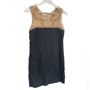 Loft Black Sleeveless Linen Dress